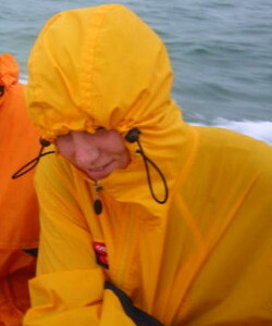 anorak with hood for work on ships
