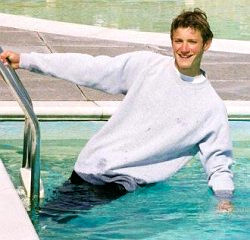 sweatshirt swimming fully clothed